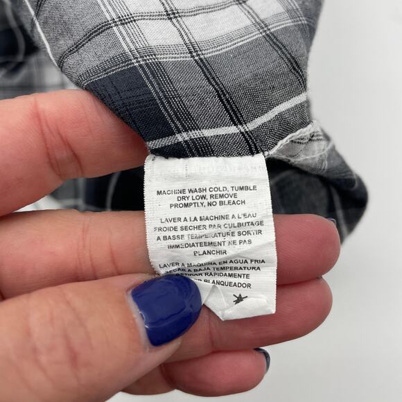 RAILS Plaid Shirt Long Sleeve Button Up Top Womens Size L Lightweight Layer - Picture 4 of 8